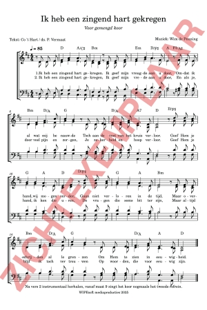 PDF-voorbeeld van Ik heb een zingend hart gekregen (SATB)