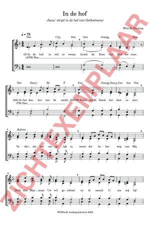 PDF-voorbeeld van In de hof (SATB)