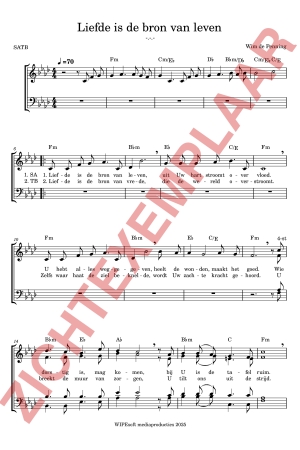 PDF-voorbeeld van Liefde is de bron van leven (SATB)