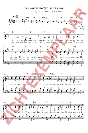 PDF-voorbeeld van Nu onze wegen scheiden (SATB)