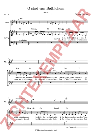 PDF-voorbeeld van O stad van Bethlehem (SATB)