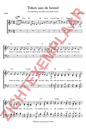 PDF-voorbeeld van Teken aan de hemel (SATB)