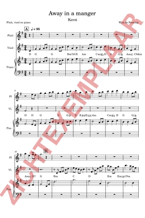 PDF-voorbeeld van Away in a manger (INSTR)