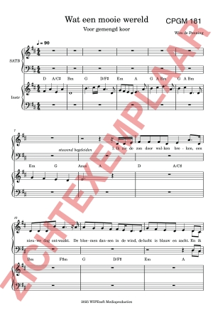 PDF-voorbeeld van Wat een mooie wereld (SATB)
