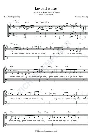 PDF-voorbeeld van Levend water (SATB)