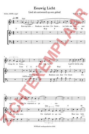 PDF-voorbeeld van Eeuwig licht (SATB)