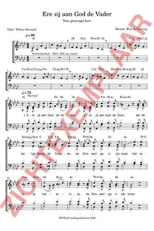 PDF-voorbeeld van Ere zij aan God de Vader (SATB)